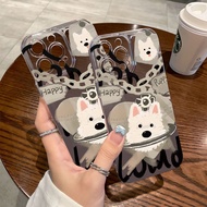 Transparent Silicone Case with Picture of the White Schnauzer Miniature Dog and Beware of Cute Konyo