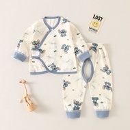 Bộ Quần Áo Cotton Nguyên Chất Mùa Xuân Thu Đông Cho Trẻ Sơ Sinh Bộ Đồ Lót Cotton Thoải Mái Thoáng Kh