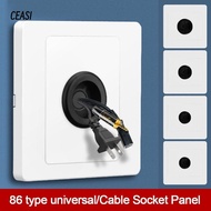 CEASI Wall Blank Panel, With Rubber Pad 86Type Cable Socket Panel, Wiring Accessories With Outlet Ho