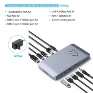 Yottamaster USB ฮับ3.0 40Gbps แท่นวางมือถือ Thunderbolt 3 Dock With MThunderbolt 3 Dock With M.2 NVM
