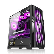 Cross-Border matx Desktop Computer Fan Slot Case Gaming11Home Use Tempered Glass Panel Side Transpar