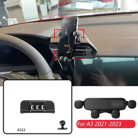 For Audi A3 8Y 2021-2023 Car Mobile Phone Holder Adjustable Air Vent Gravity Navigation Bracket Hori