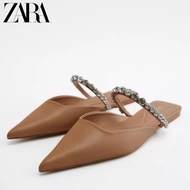 ZARA toe flat shoes women's shoes V809