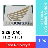 [STICKER KINGDOM] HONDA STICKER/ CAR STICKER/ STICKER KERETA/ SILVER STICKER (RIGHT) 11.2*11.1CM 1PC
