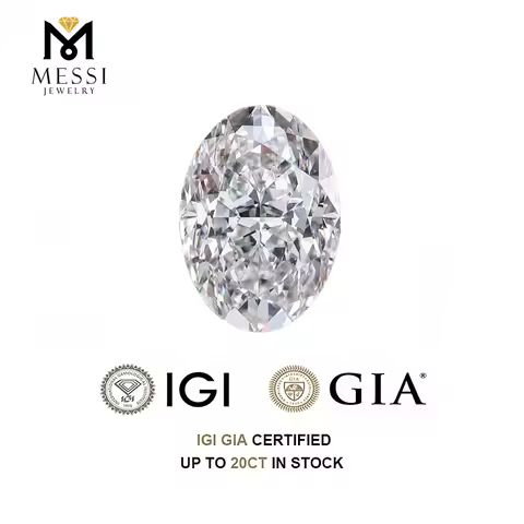 With IGI Certificate Oval Shape Lab Grown Diamonds CVD HPHT 1ct 1.5ct 2ct 2.5ct 3ct 5ct Laboratory D