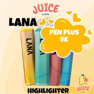 PEN PLUS Highlighter Pack LANA Quick Dry 9K Vibrant 9000 Long Lasting Fluorescent Marker Collection