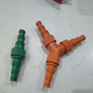 Straight hose connection. 3-branch tee hose connection. Y hose connection