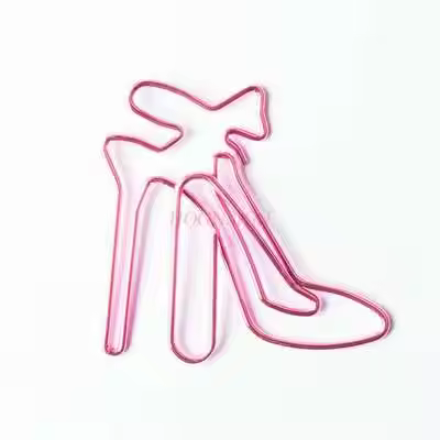 4pcs High Heels Paper Clip Paper Clip Paper Clip Bookmark Cute Paper Clip Student