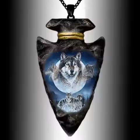 Indian Elder Pendant Animal Necklace Hip Hop Black Link Chain Necklace Men's Necklace Jewelry Access