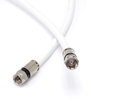THE CIMPLE CO 10 Foot White - Solid Copper Coax Cable - RG6 Coaxial Cable with Connectors, F81 / RF,