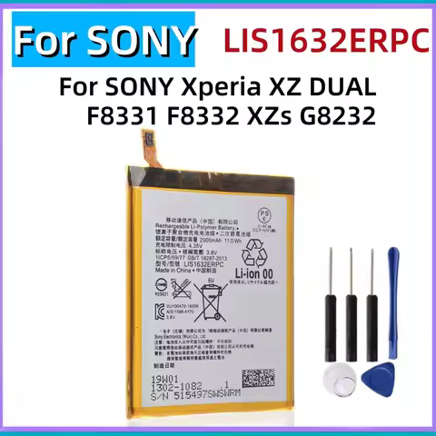LIS1632ERPC For SONY Xperia XZ DUAL F8331 F8332 XZs G8232 LIS1632ERPC 2900mAh Battery Rechargeable A