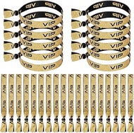 Wechoide Pack of 68 VIP Inlet Bands, Inlet Bands with VIP, Festival Bracelets, Fabric Inlet Bands fo