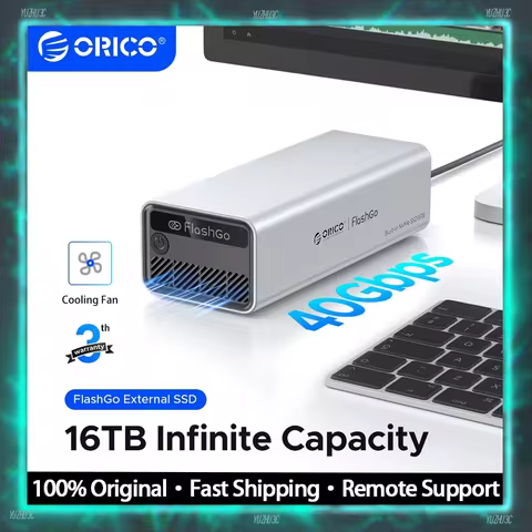 ORICO FlashGo RAID External SSD FG02/FG04 – Up to 16TB USB-C High-Speed Portable Solid State Drive 3