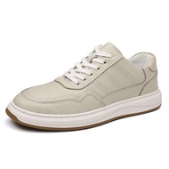 Tel: Leather Shoes Men Genuine Leather 2026 Autumn Men's Top Layer Cowhide Breathable Sneakers Trend