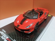 DF 1 43 Ferrari 488 Pista Spider Convertible Version Supercar Resin Model Orange Red