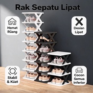4-9 Layer Shoe Rack | Multipurpose Cross Shelf Sandal Holder | Space Saving & Anti-Fall