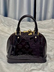 (9成新） LV Alma BB 酒紅色漆皮 burgundy patent leather