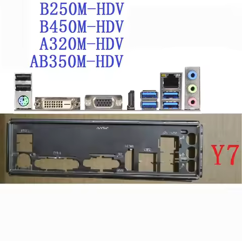 Original For ASRock H110M-G/M.2, H81M-HDS R2.0, B250M-HDV, B450M-HDV I/O Shield Back Plate BackPlate