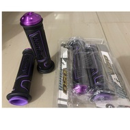JIA HONDA CLICK 125i DOMINO HANDLE GRIP VIOLET RUBBER WITH BAR END UNIVERSAL FOR MOTOR