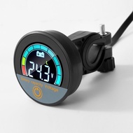 Round Digital Display Car Electric Vehicle Lead-Acid Storage Battery Voltage Power Percentage Meter