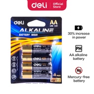 Deli Battery E18501 Alkaline Battery AA 10 Years Shelf Life 30% Longer Lasting 1.5V LR6 4