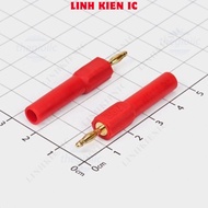 [2 Pieces]- Banana Male to Male Adapter 4mm Linhkien IC Red