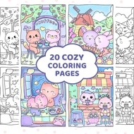 [PDF] 37 Pages Kawaii Coloring Pages For Adults, Cozy Japanese Illustrations By Mary Reid Coloring e