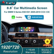 RoadTop 8.8' Wireless Apple CarPlay Android Auto For BMW 3 5 Series E90 E91 E60 E61 2005-2010 CCC CI