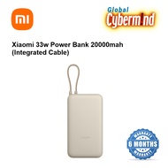 Xiaomi 33w Power Bank 20000mah Integrated Cable - 6 months Local Warranty (Brought to you by Global 