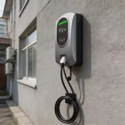 Wall Mounted EV Charger 7kW Type 2 with Lightning Protection Home Garage Charging Station Customized
