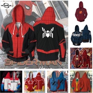 Spiderman Hoodie Miles Morales Jacket Zipper Sweatshirts Anime Hoodies Spider-Man Costume