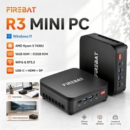 FIREBAT R3 NEW Mini PC AMD Ryzen3 4300U / AMD Ryzen5 7430U Windows 11 AMD Radeon Graphics Mini PC 16