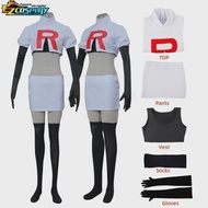 Anime Cosplay Costume for Adult Team Rocket Jessie Musashi James Kojirou Halloween Cosplay Costume F