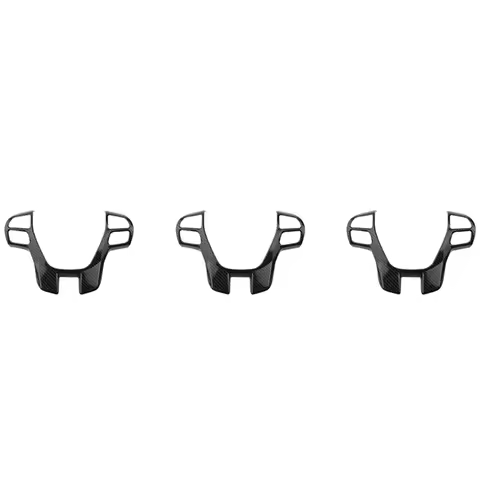 3X Carbon Fiber Steering Wheel Cover Trim Frame Decorator Sticker Car For Ford Ranger Everest Endeav