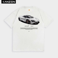 S-5XL Ready Stock Kanzen T-shirt McLaren 765LT Pattern printed pure cotton short sleeved shirt