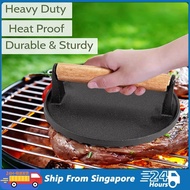 【clearance】Cast Iron Round Barbecue Burger Press Burger Maker Grill Smasher Burger Press Grilling Ki