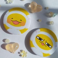 [FANMERCH] Debonheir Fan Mascot Pin Button 44mm / Brooch Pin 44mm Glitter Laminated