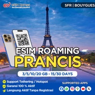 eSIM Prancis France 3/5/10/20 GB Data | 15/30 Days | eSIM Roaming | eSIM Travel