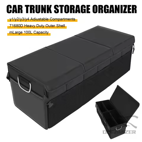 Car Organizer Trunk Storage Bag Large Capacity Auto Multiues Tools Stowing Tidying Car Trunk Fold Up