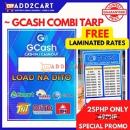 ♞GCASH TARP COMBI w/ LOAD NA DITO TARP + FREE LAMINATED RATES RC