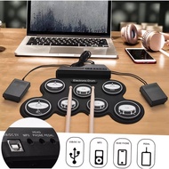 Portable Electronic Drum Digital USB 7 Pads Roll up Drum Set Silicone Electric
