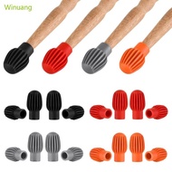 Winu 4Pcs pack Drumstick Caps Silicone Drum Stick Sleeves Stick Head Mute Protector