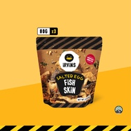 Irvins ชุดเซ็ทหนังปลาทอดกรอบเคลือบไข่เค็ม (Salted Egg Fish Skin Value Set) ขนาด 80 g x 3 pcs by Cute