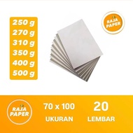 Kertas Duplex Ukuran PLANO 70 Cm x 100 Cm 20 Lembar 250 270 310 350 400 500 Gsm Gr Gram ( 700 Mm x 1