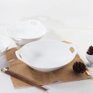 Wajan Besar Keramik 27CM Putih Polos By Indo Keramik / Penggorengan Keramik / WJ27-AAD