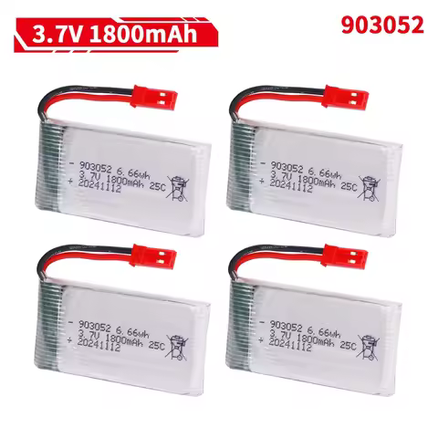 3.7V 1800mAh 903052 lipo Battery XH4.0 Plug with 5in1 Charger for SYMA X5 X5S X5C X5SC X5SH X5SW X5U