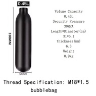 M18 * 1.5 xe tăng chai Vòng đáy chai nhôm 4500 PSI Tank xi lanh lặn