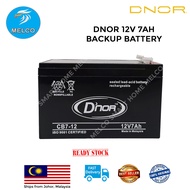 DNOR 12V 7AH Rechargeable Seal Lead Acid Back Up Battery | for Auto Gate Alarm Backup | ENERGY | VO