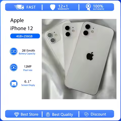 Apple iPhone 12 5G Face ID Mobile Phone Original Used Unlocked 6.1" 64/128/256GB ROM Hexa-core IOS 1