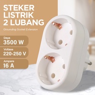 2-Hole Grounding Socket Extension 3500W 16A 250V